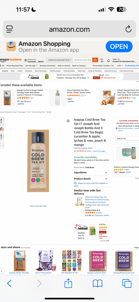 teapigs Cold Brew Tea Kit