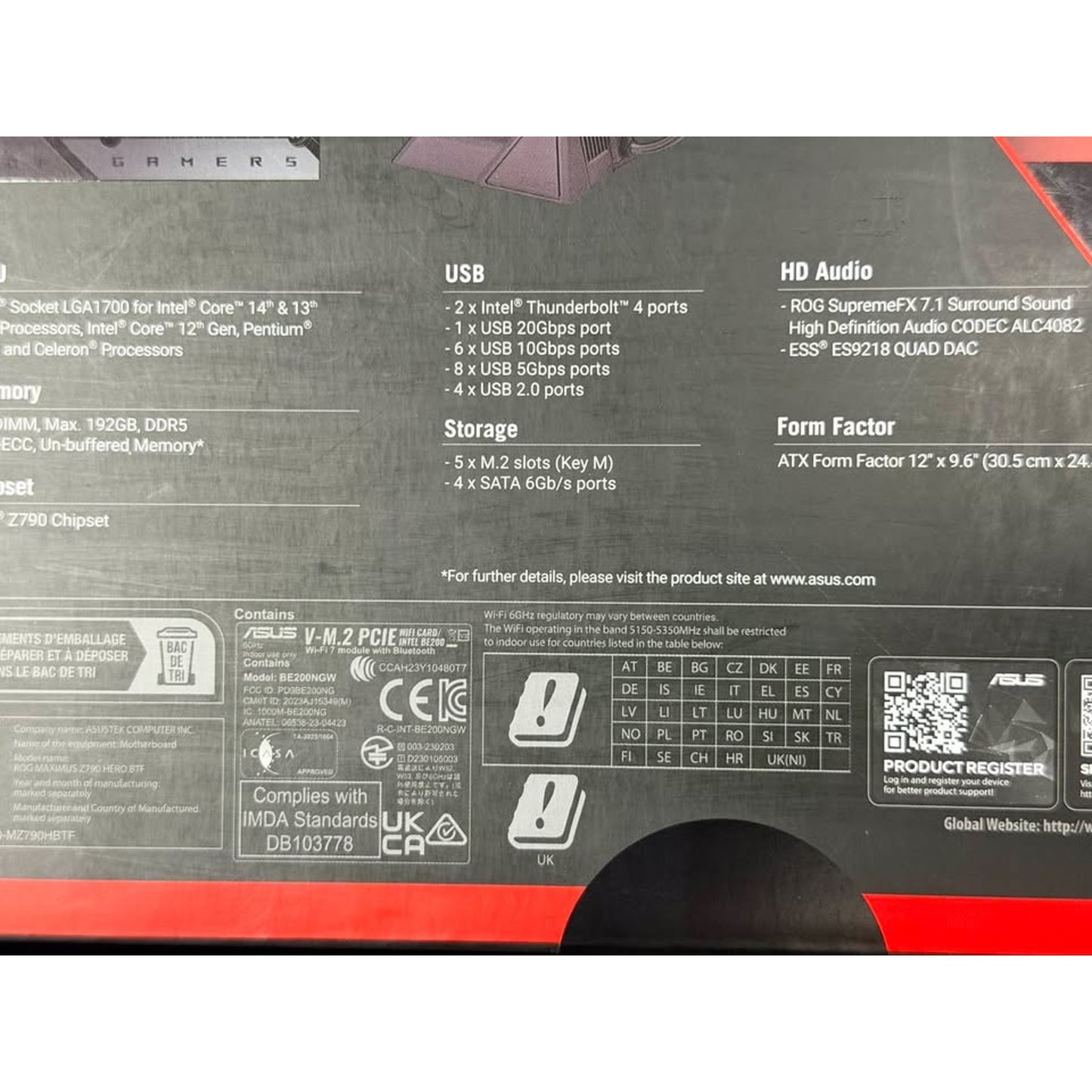 ROG Maximus DDR5 BTF Z790 Hero Motherboard