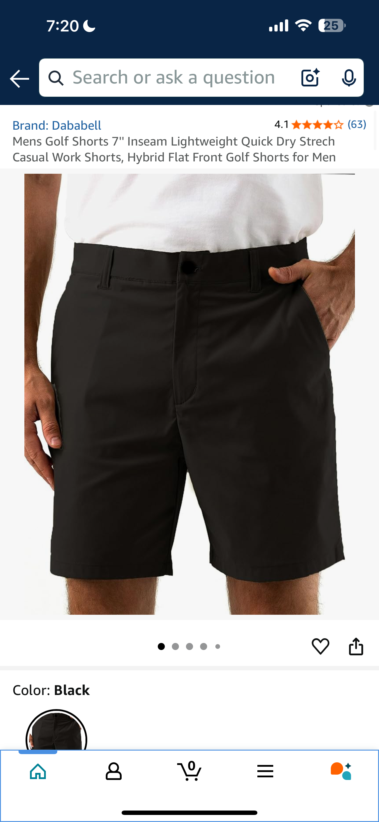 Mens Golf Shorts 7'' Inseam Lightweight Quick Dry Strech Casual Work Shorts, Hybrid Flat Front Golf Shorts for Men (Size 32)