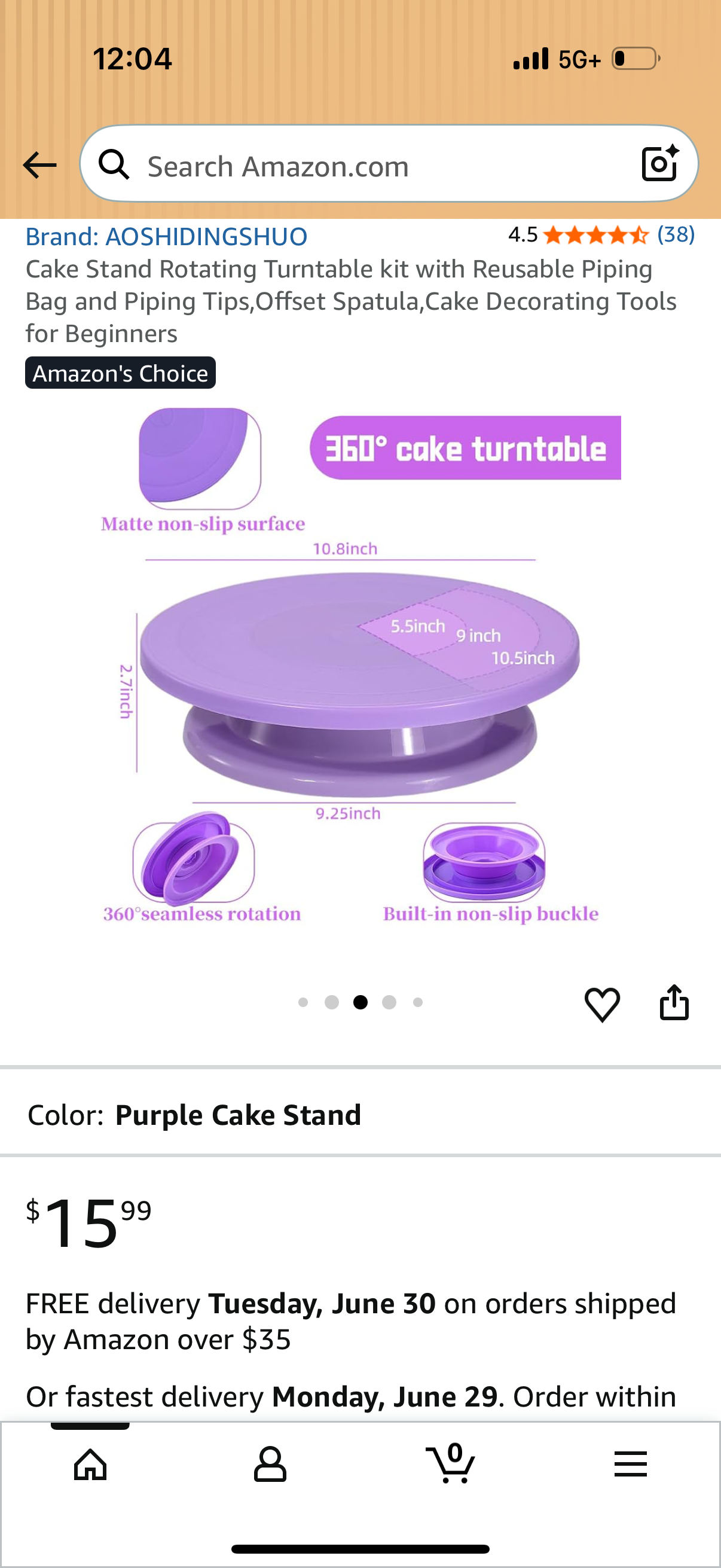 Cake Stand Rotating Turntable kit with Reusable Piping Bag and Piping Tips,Offset Spatula,Cake Decorating Tools for Beginners