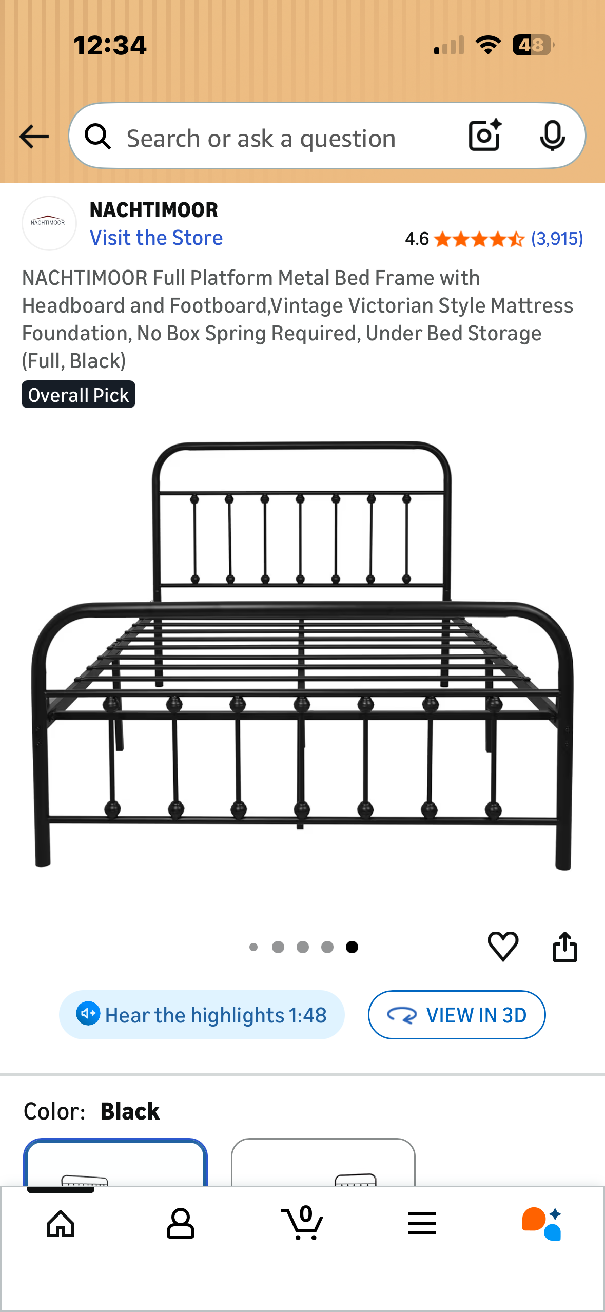 Full Size Bed Frame, White (B1186)