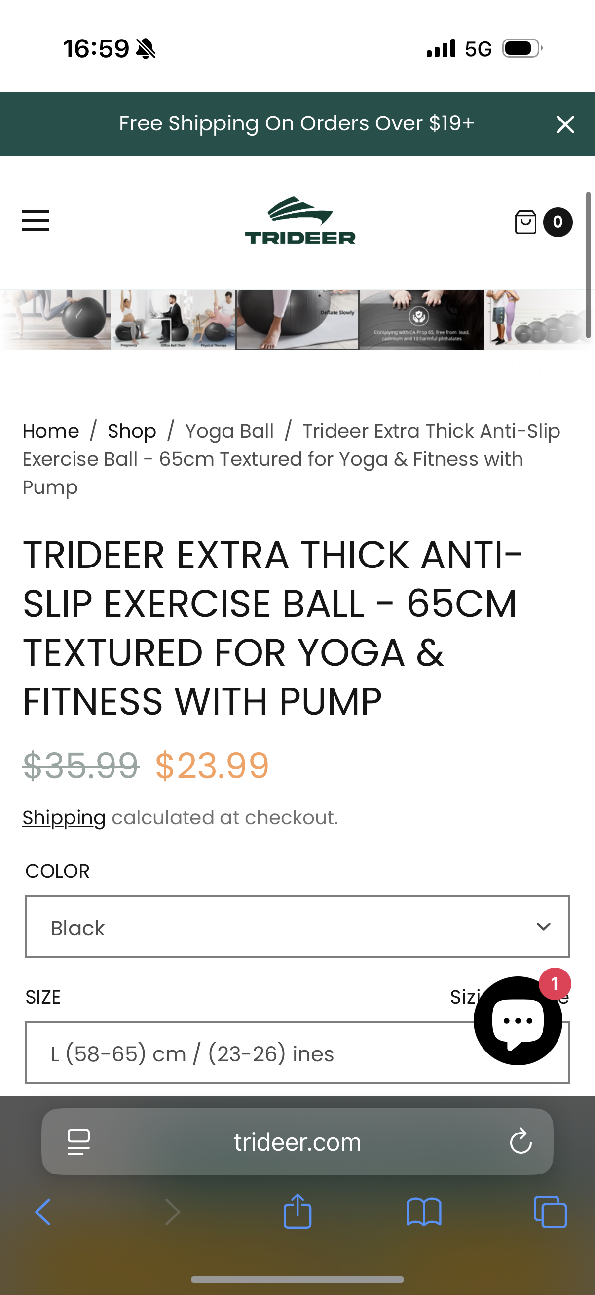 Trideer Exercise Ball for Yoga, Pilates & Fitness – Stability Ball Equipment for Home Gym & Office Chair, Core & Balance Training Accessories, Physical Therapy Equipment, Quick Pump Included, 65cm