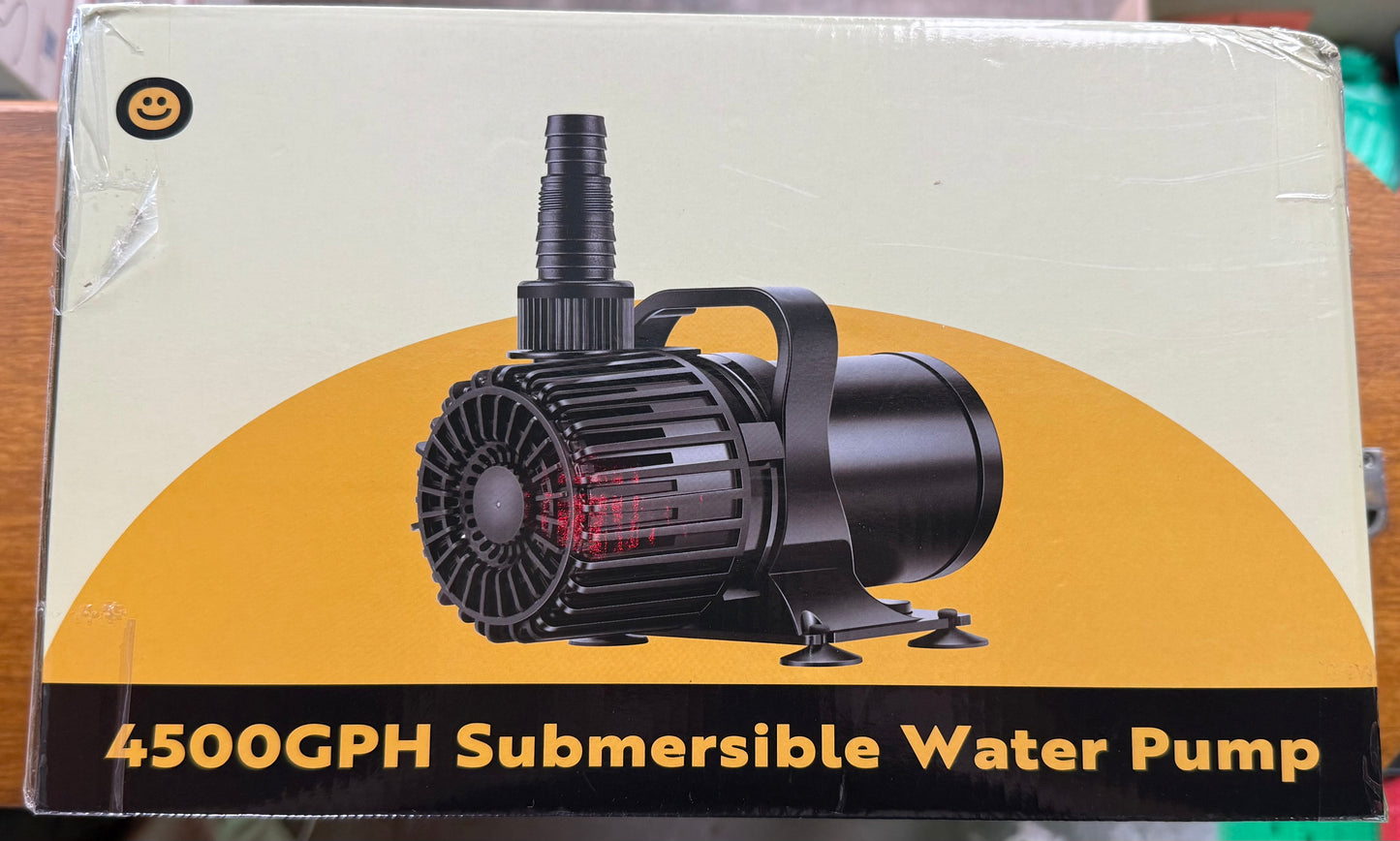 VIVOHOME 220W 4500GPH Submersible Water Pump with 180° Seamless Adjustable Nozzle and Barrier Bag for Koi Pond Waterfall Fountains Fish Tank