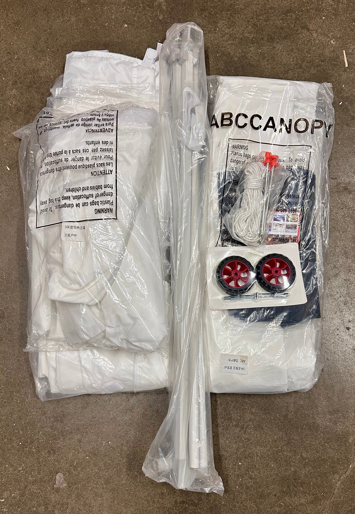 ABCCANOPY 10x10 Pop up Canopy Tent with Sidewalls and Awning, Outdoor Tent for Parties, Market, Commercial Events, WHITE (CP7)