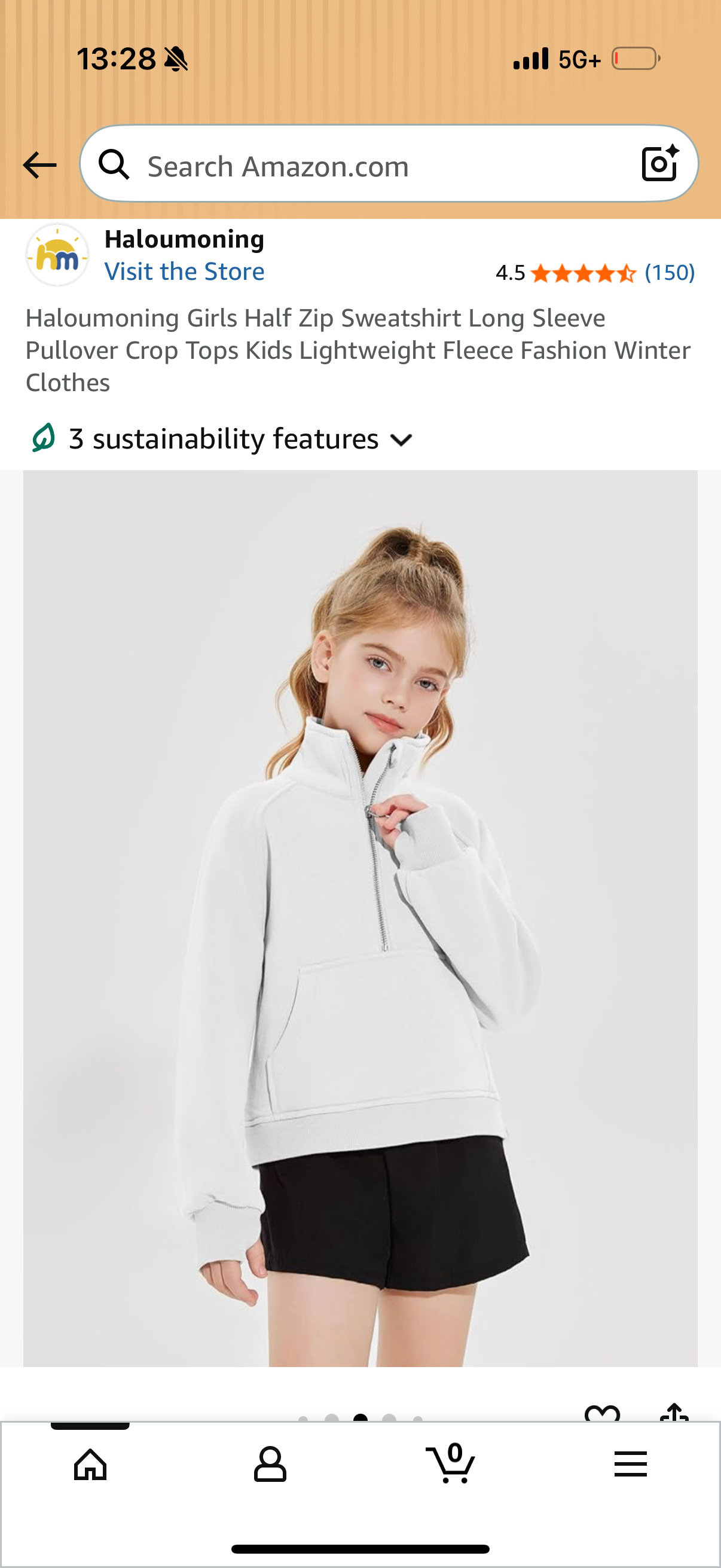 Girls Half Zip Sweatshirt Long Sleeve Pullover Crop Tops Kids Lightweight Fleece Fashion Winter Clothes