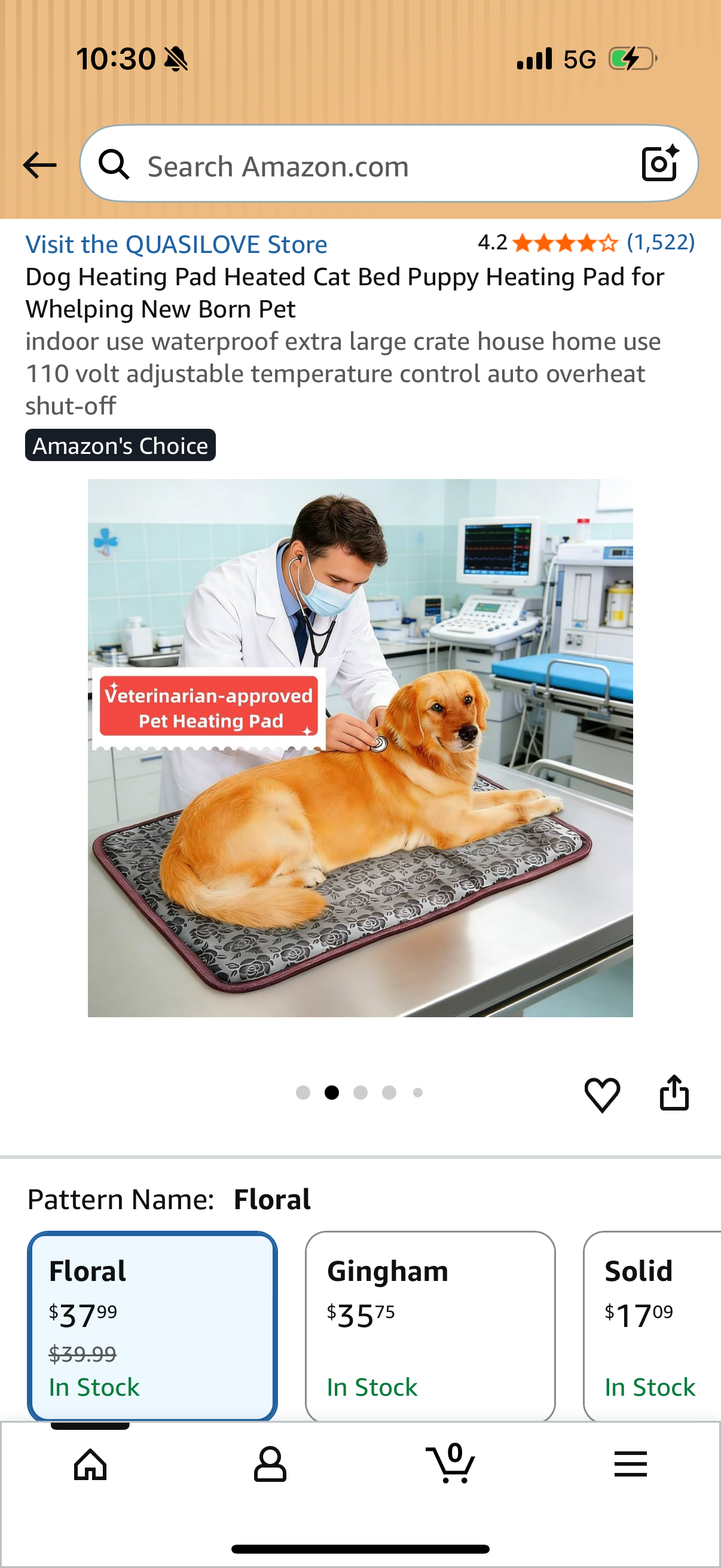 XXL Dog/Cat Heating Pad 34”x21”