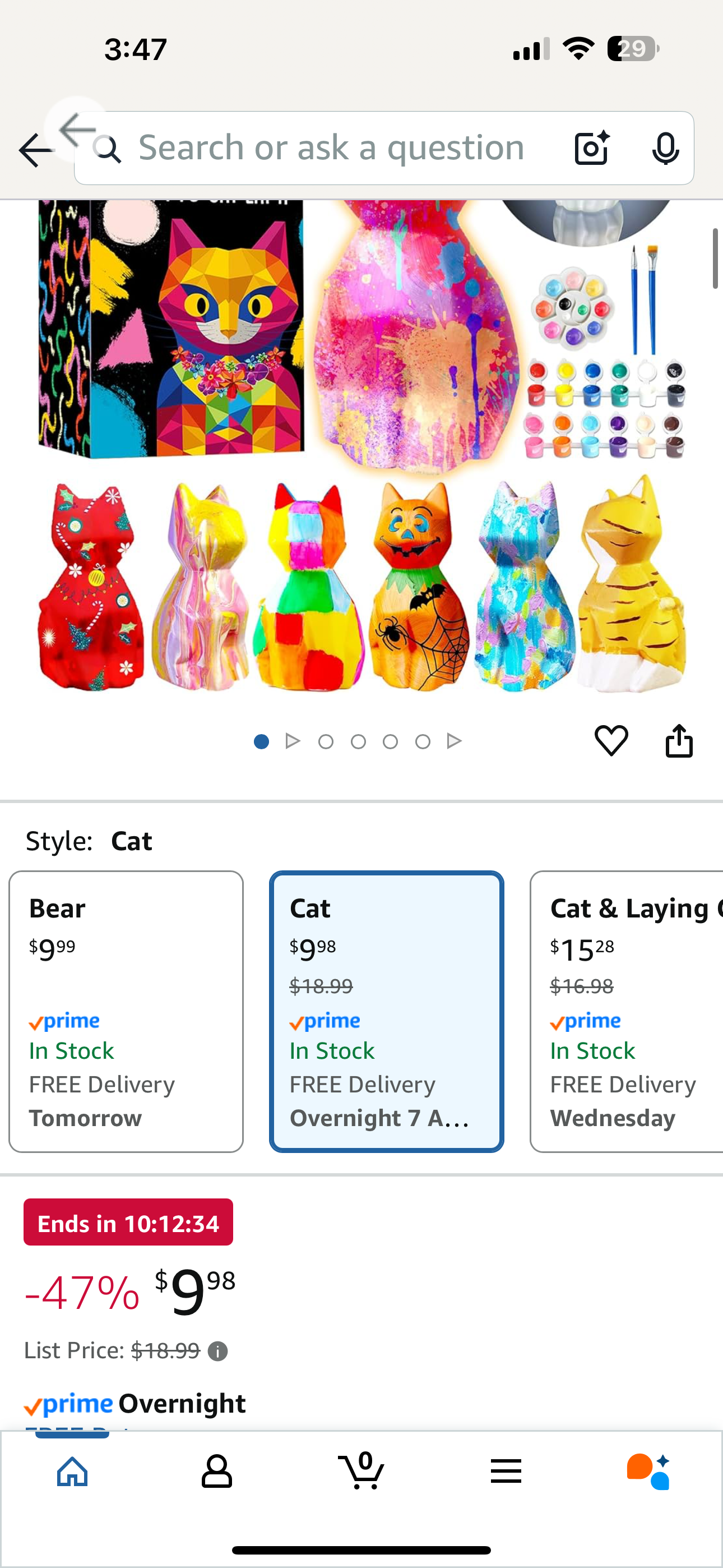 Paint Your Own Cat Lamp