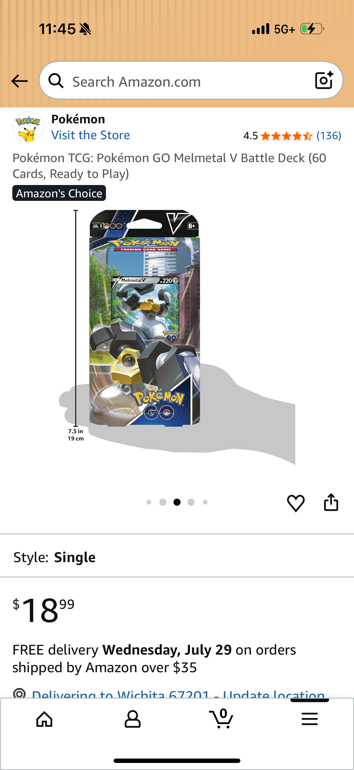 Pokémon TCG: Pokémon GO Melmetal V Battle Deck (60 Cards, Ready to Play)