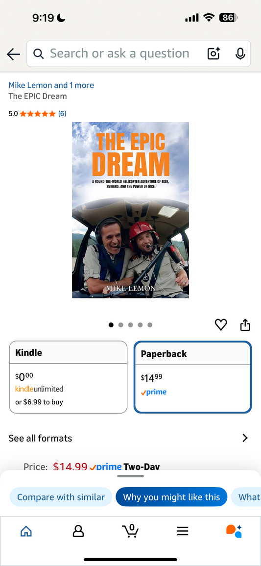 The Epic Dream Book - Great Gift For Travelers