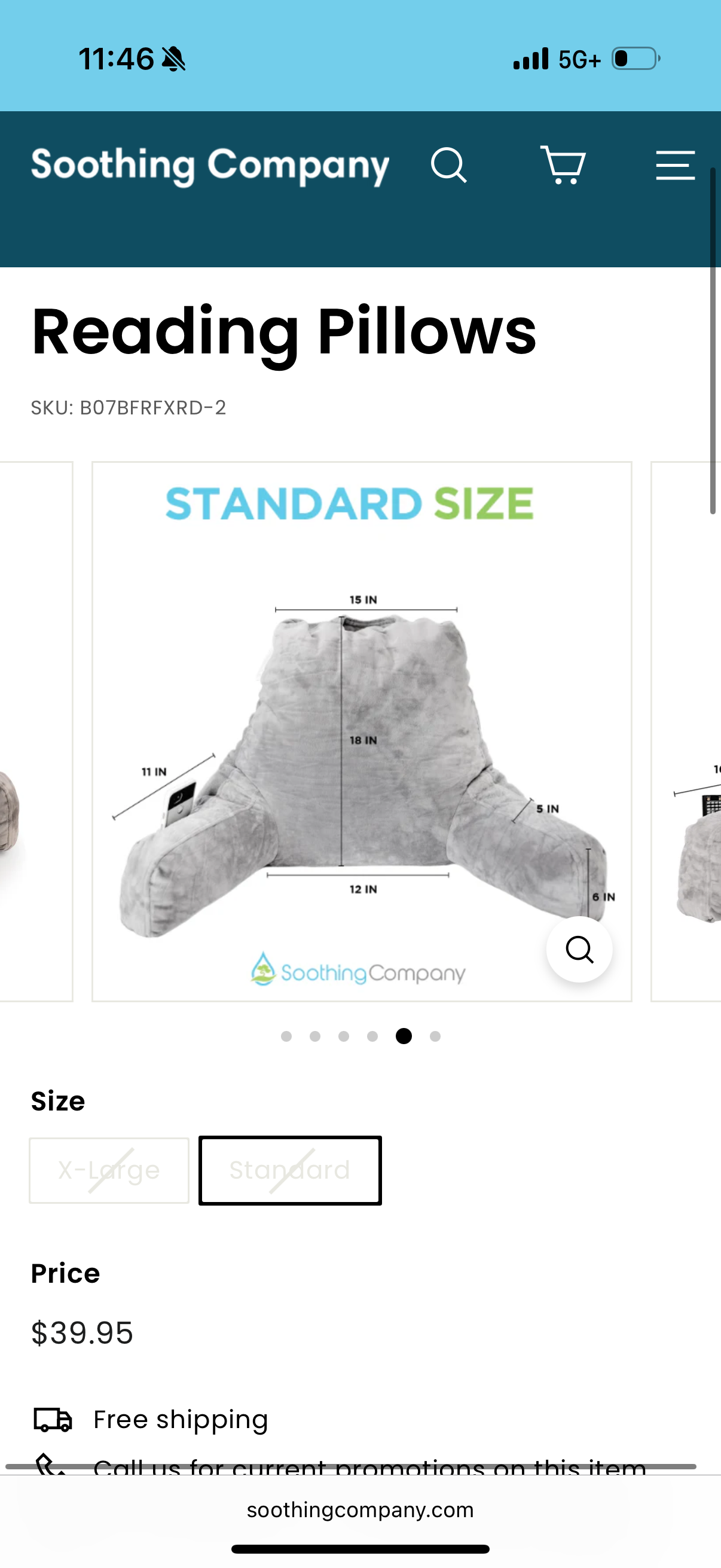 Reading Pillow with Shredded Memory Foam
