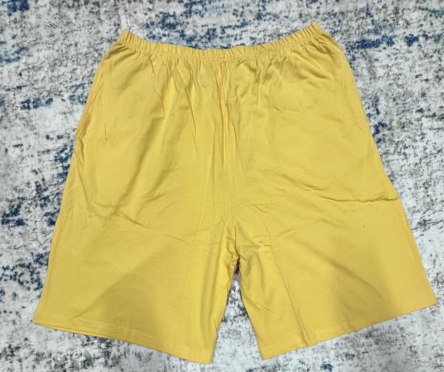 Women's Yellow Summer Soft Knit Shorts (Size XL)