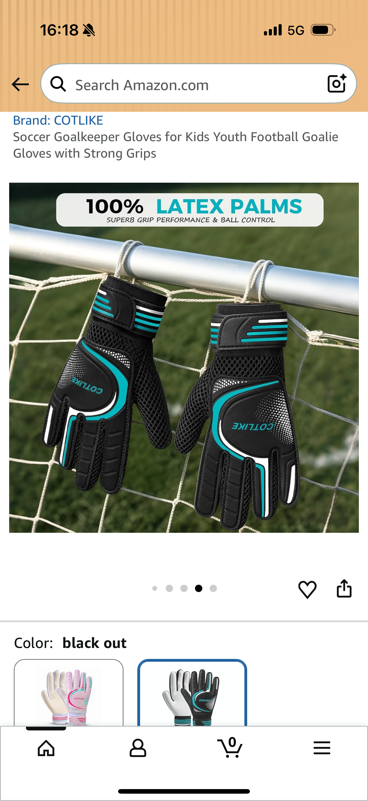 Soccer Goalkeeper Gloves for Kids Youth Football Goalie Gloves with Strong Grips Size: 7