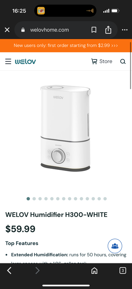WELOV Humidifier H300-WHITE