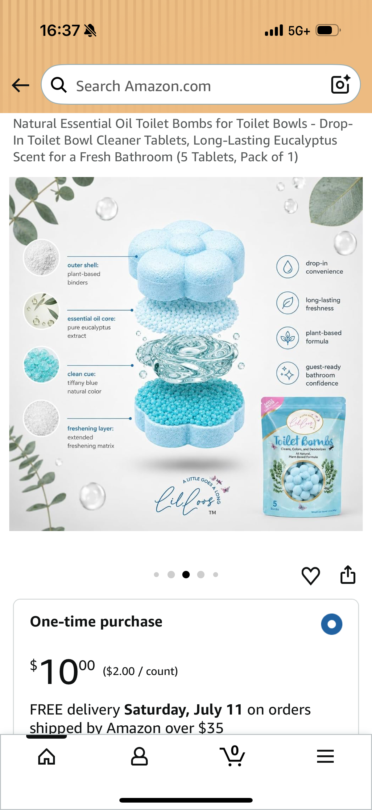 Natural Essential Oil Toilet Bombs for Toilet Bowls - Drop-In Toilet Bowl Cleaner Tablets, Long-Lasting Eucalyptus Scent for a Fresh Bathroom