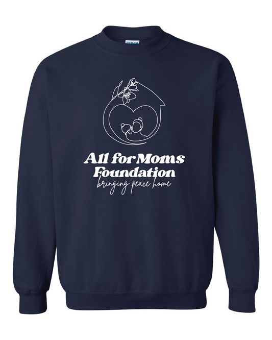 All For Moms -  Crewneck Sweatshirt (Navy)