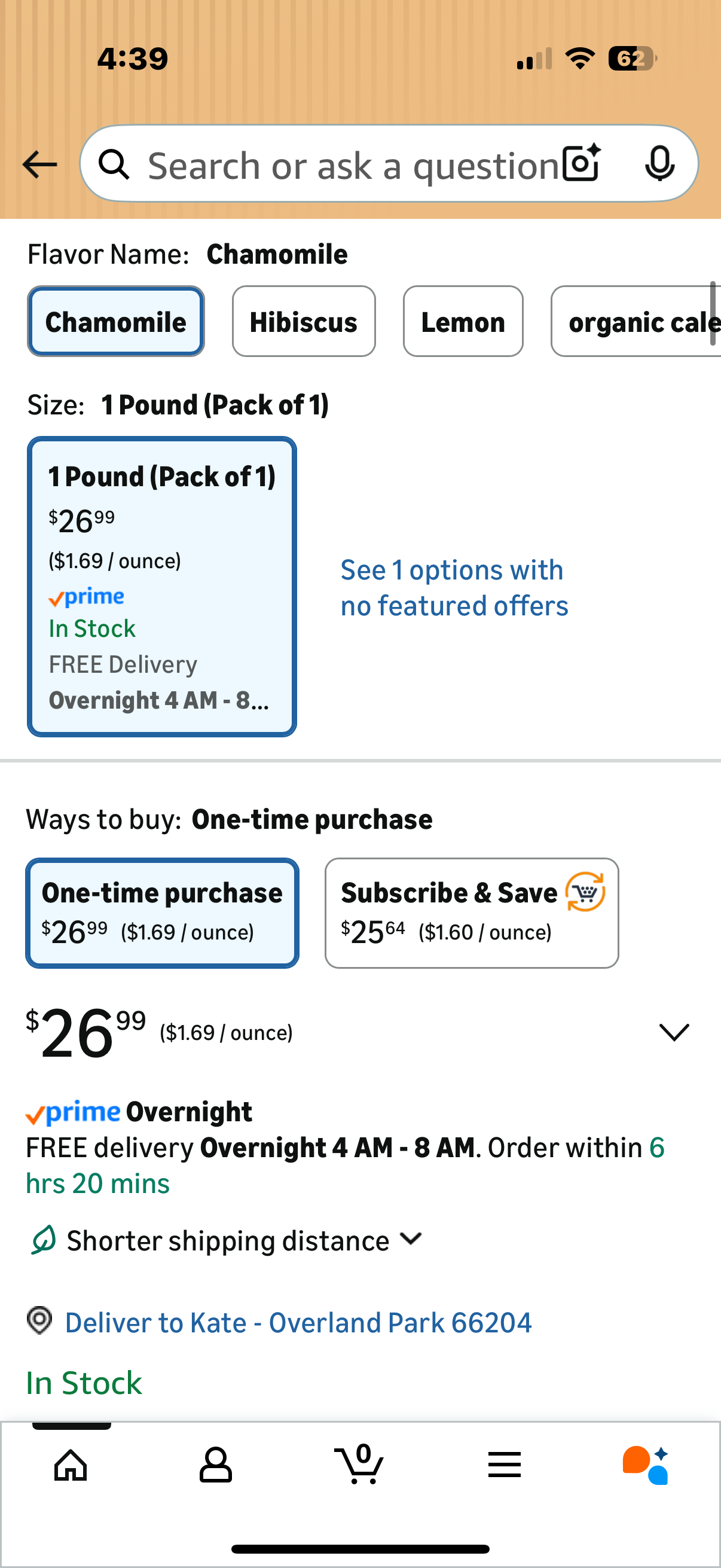 Chamomile Tea 1LB (16Oz) 100% CERTIFIED Organic (USDA seal) Chamomile Flowers Herbal Tea (Matricaria Chamomilla) in 1 lb Bulk BPA-free Resealable Bags from U.S. Wellness