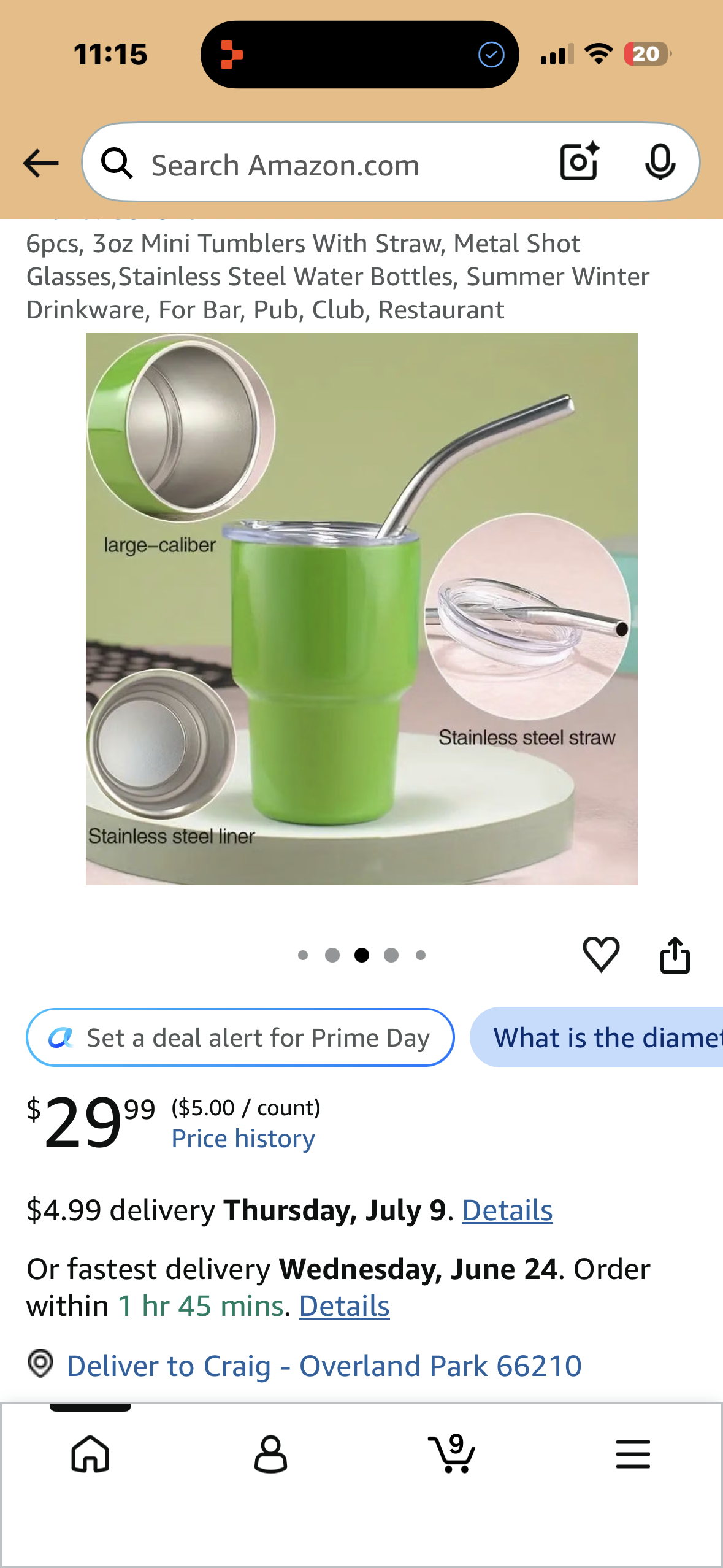 6pcs, 3oz Mini Tumblers With Straw, Metal Shot Glasses, Stainless Steel Water Bottles, Summer Winter Drinkware, For Bar, Pub, Club, Restaurant to