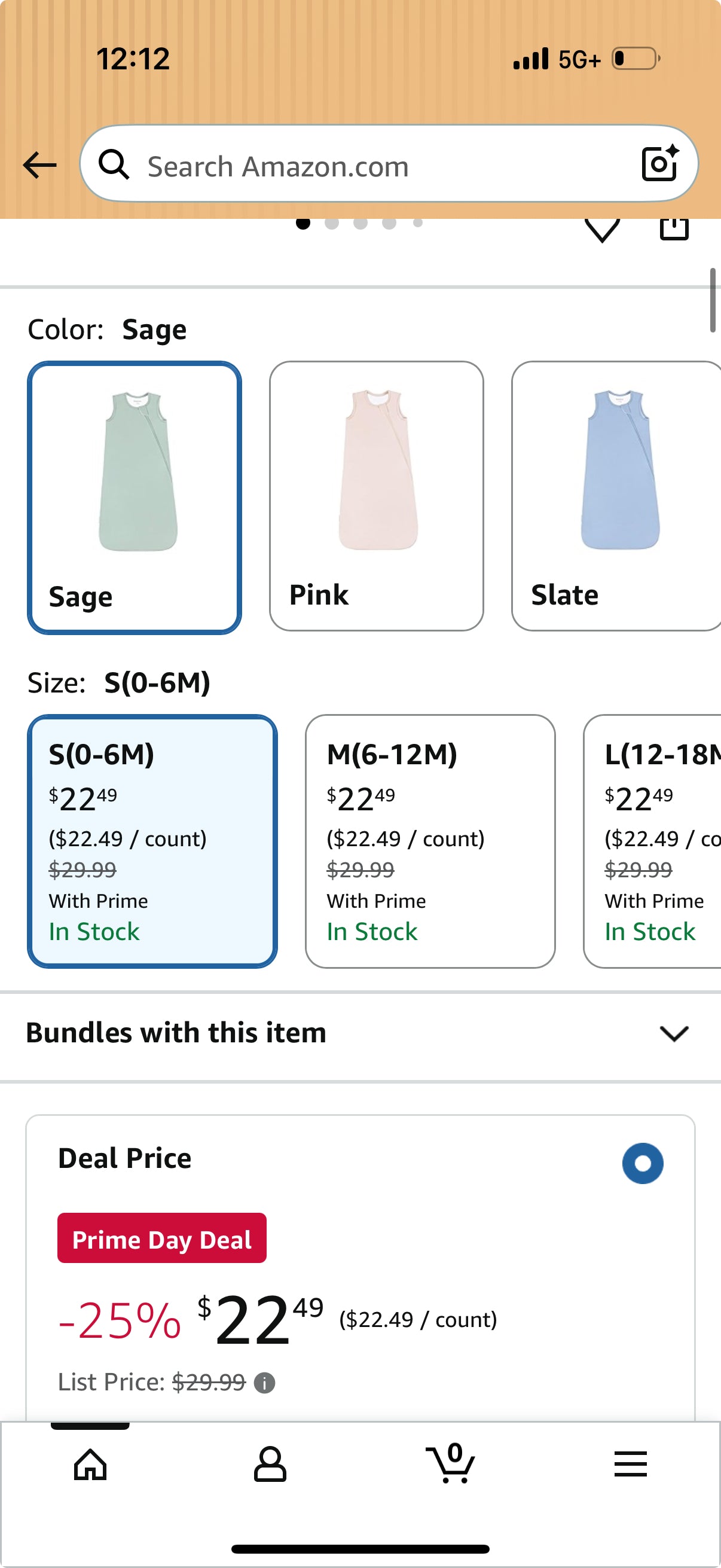 Premium Rayon from Bamboo Sleep Sack Made with Organic Cotton, 1.0 TOG, Size Small 0-6 Months, Wearable Blanket, Unisex