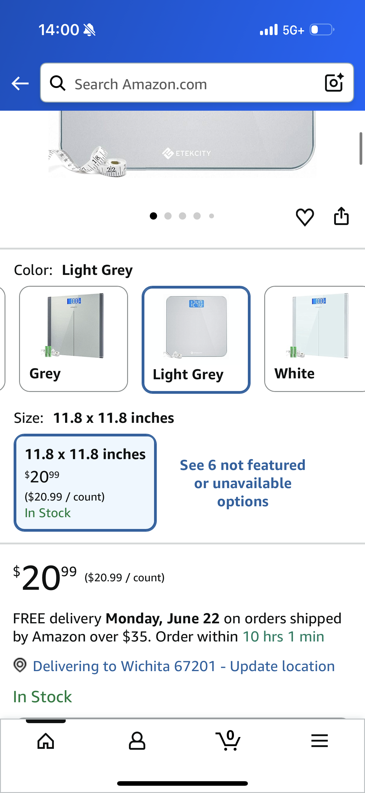 Etekcity Scale for Body Weight, Digital Bathroom Weighing Machine for People, Large and Easy-to-Read Backlight Display, Accurate with High Precision Measurements, Durable Tempered Glass, 400 lbs