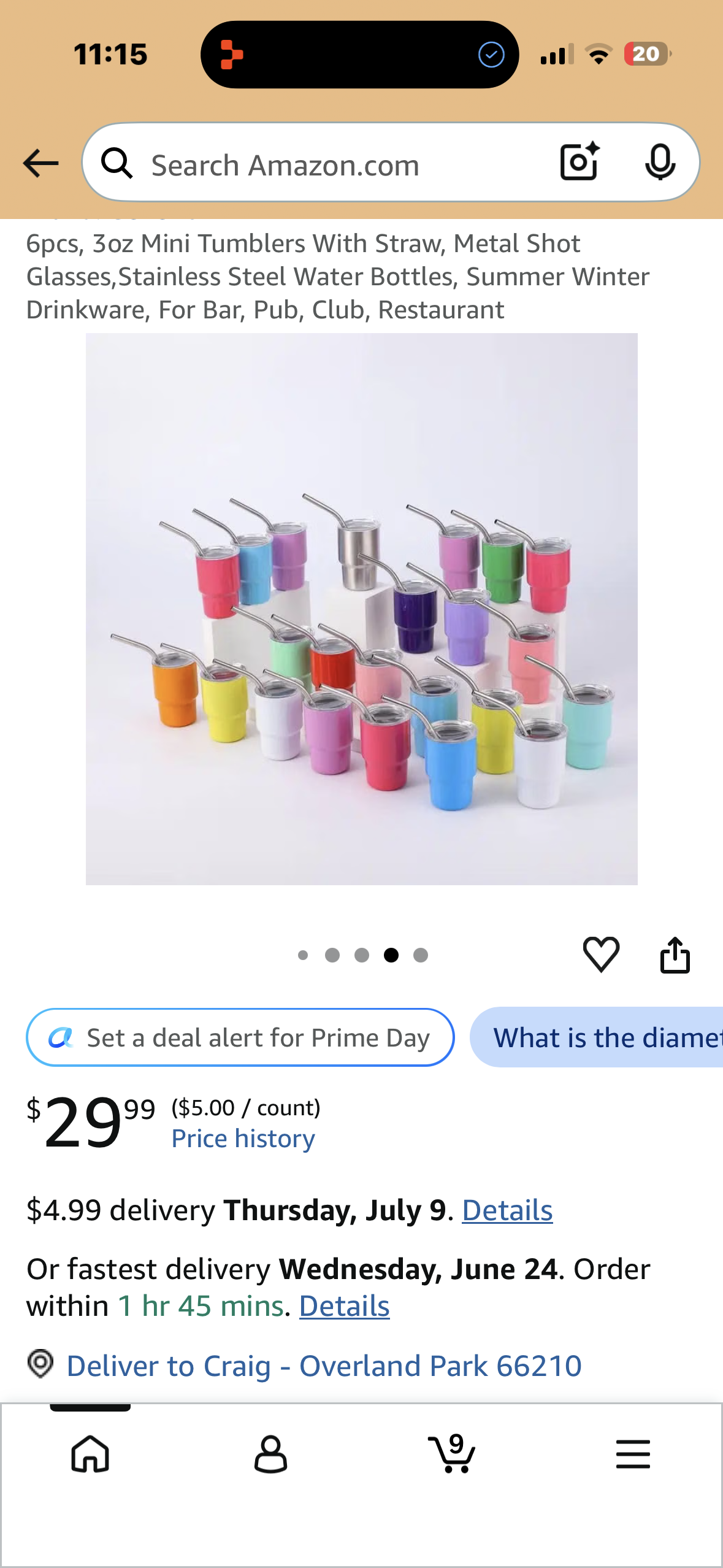 6pcs, 3oz Mini Tumblers With Straw, Metal Shot Glasses, Stainless Steel Water Bottles, Summer Winter Drinkware, For Bar, Pub, Club, Restaurant to