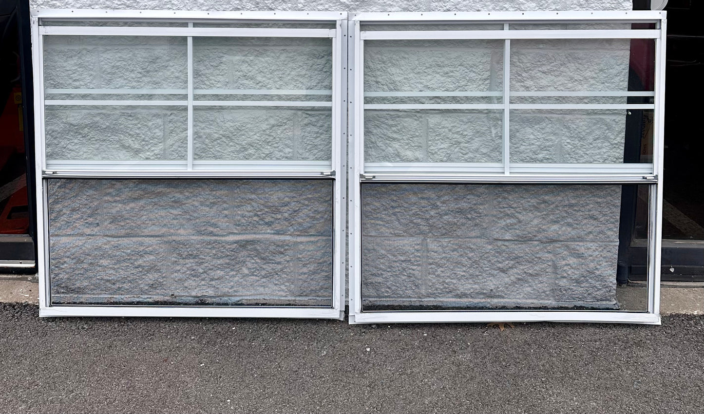 NeatiEase 2 Pack Shed Windows, 36" × 36" Flush Mount Window with Tempered Glass and Fiberglass Screen for Shed, Chicken Coop, Playhouse, Household, Garage G1022)