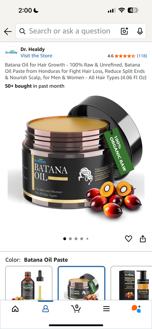 Batana Oil For Hair Growth 100% Raw