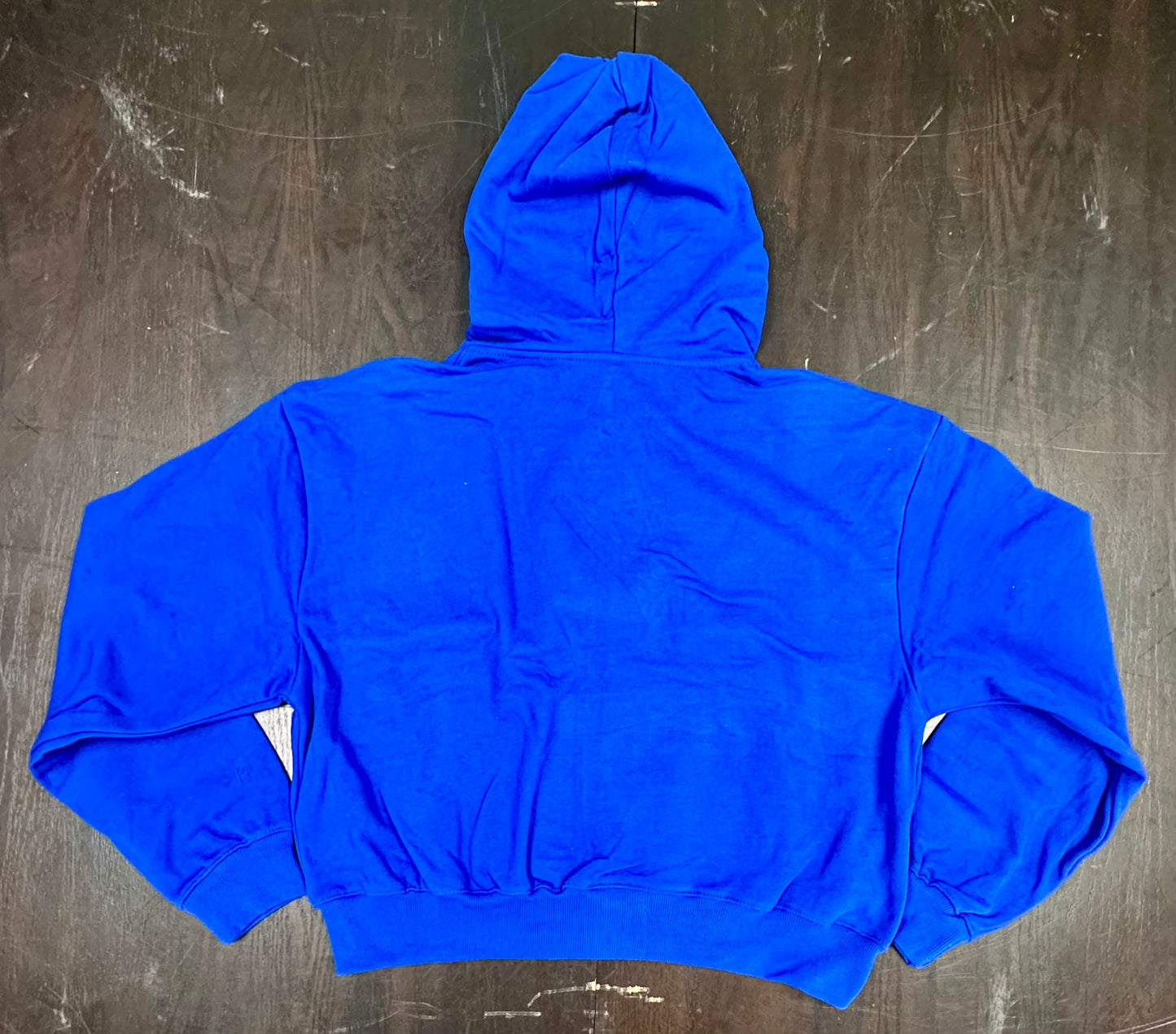 Royal Blue Zippered Hooded Sweatshirt (Small)