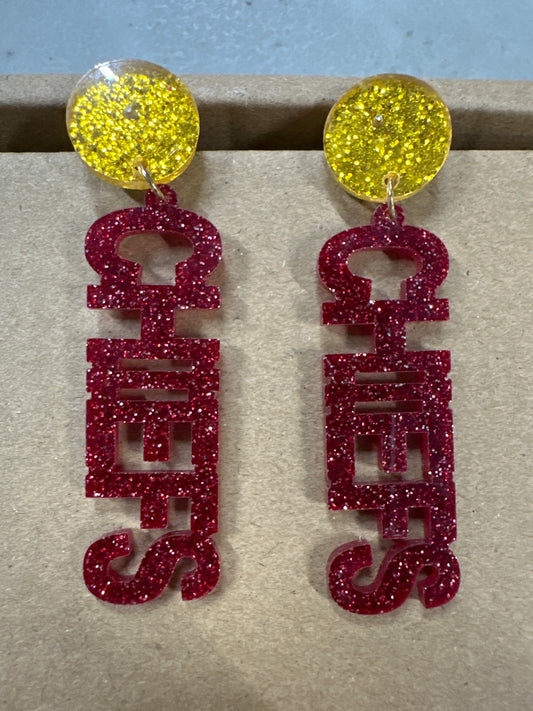 CHIEFS glitter Earrings