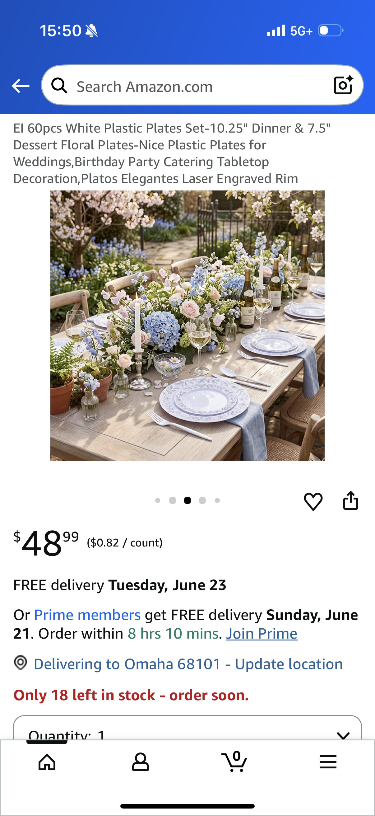 60pcs White Plastic Plates Set-10.25" Dinner & 7.5" Dessert Floral Plates-Nice Plastic Plates for Weddings,Birthday Party Catering Tabletop Decoration,Platos Elegantes Laser Engraved Rim