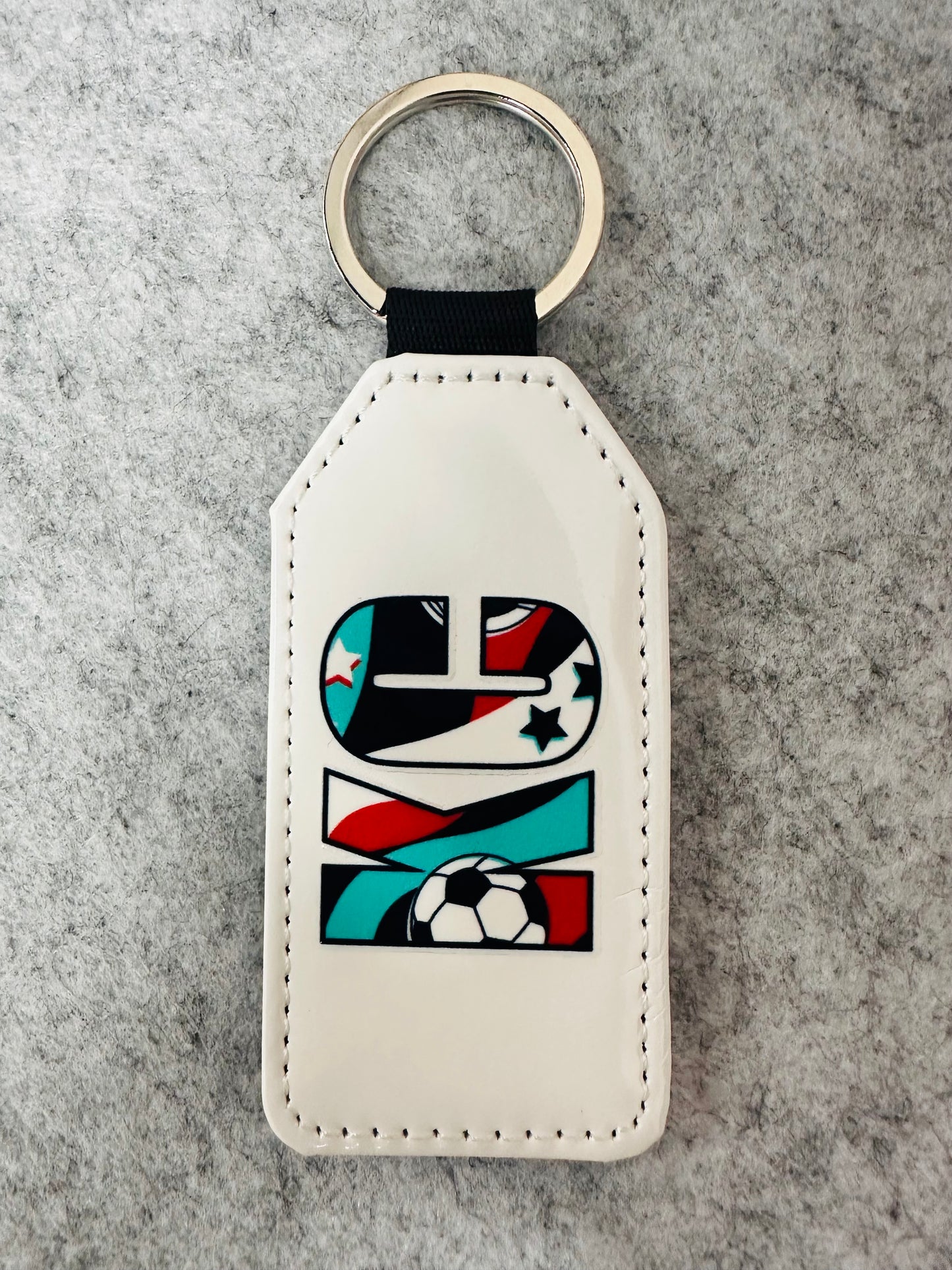 Current Leather Look Keychain