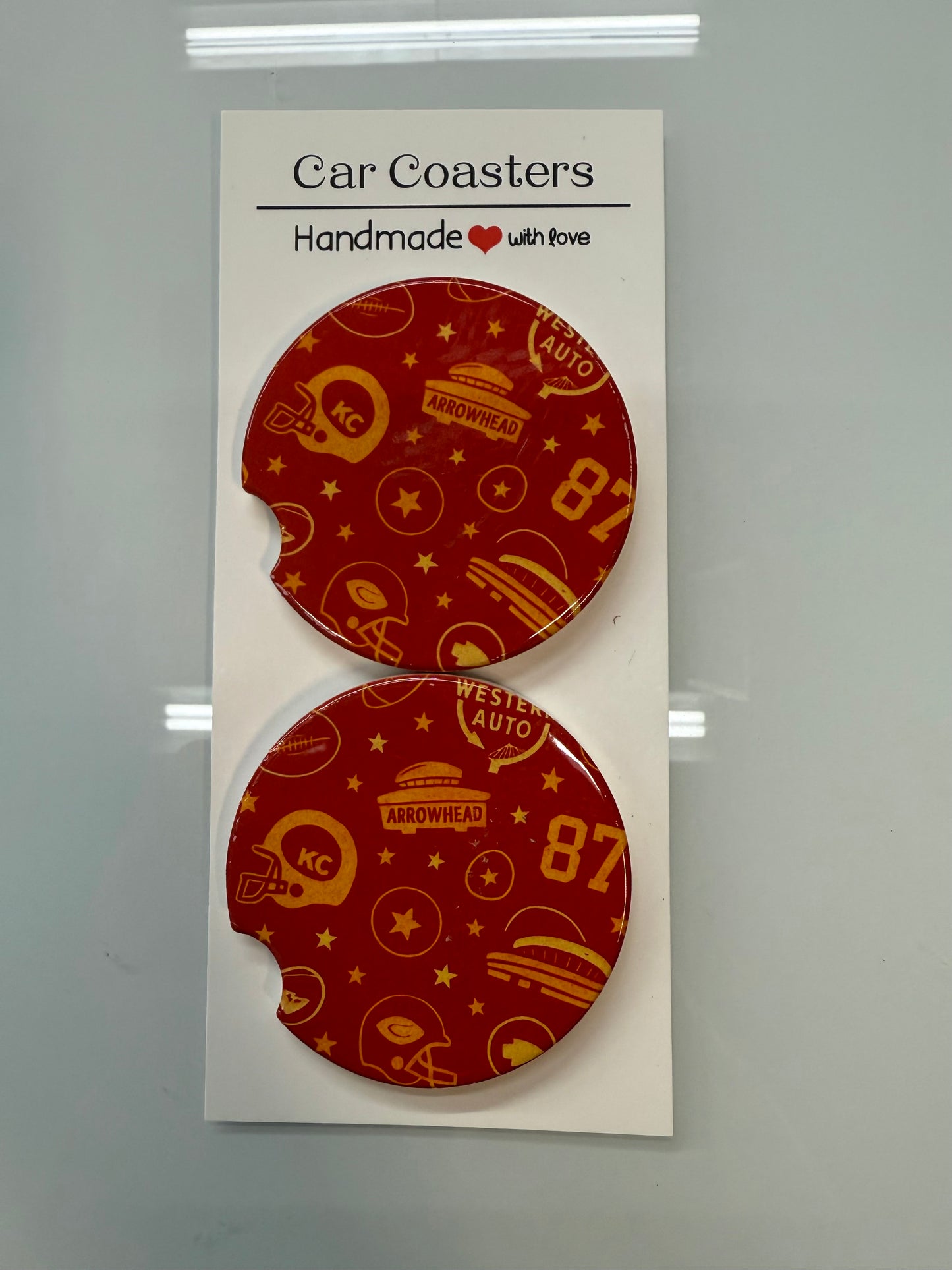 KC Icons Set of 2 Car Coasters