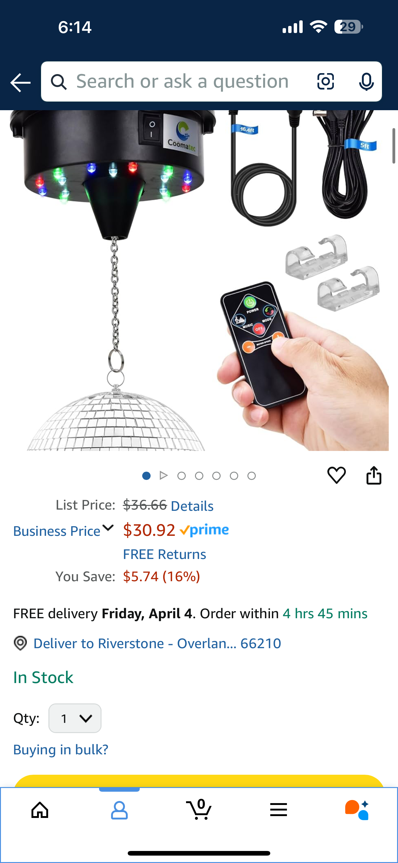 Brand New - Rotating Disco Ball Motor
