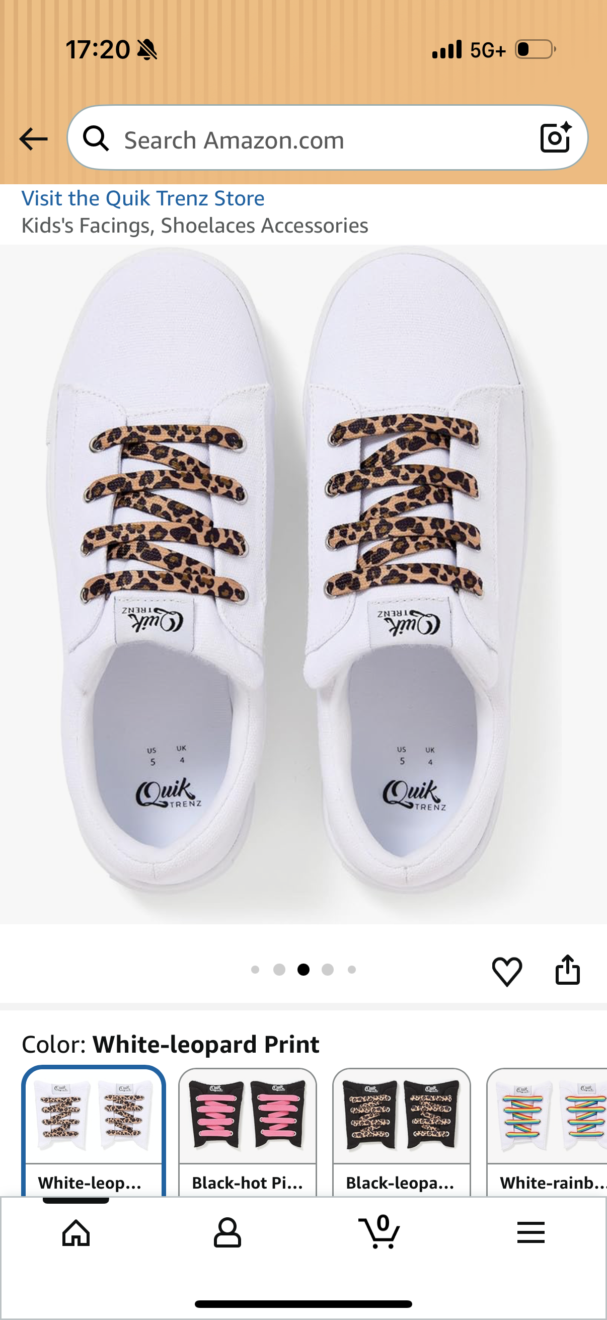 Quik Trenz Kids Shoe Laces sizes 7-9