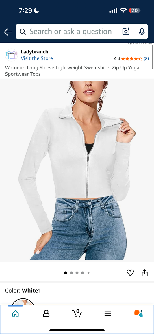 Women's Long Sleeve Lightweight Sweatshirts Zip Up Yoga Sportwear Tops (Green, Size Medium)