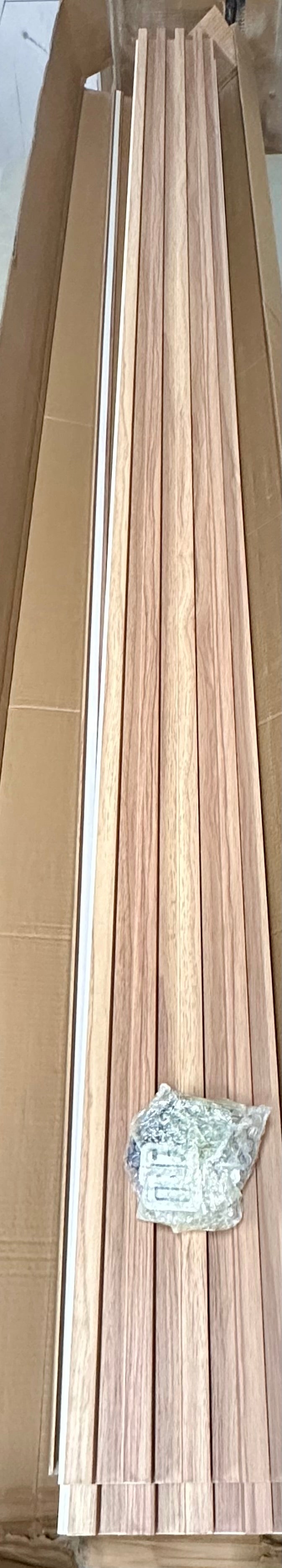 New - 8-Pack Acoustic Slat Panels, Light Walnut (R465)