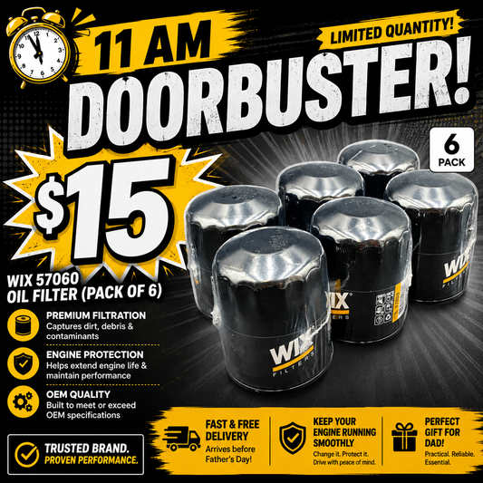 11 AM Door Buster - 6 Pack - WIX 57060 Oil Filter Replacement