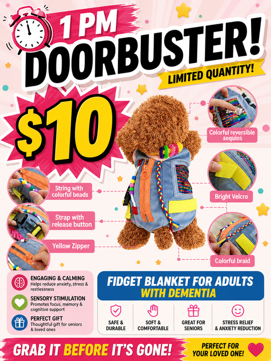 1 PM Door Buster - Fidget Blanket for Adults with Dementia