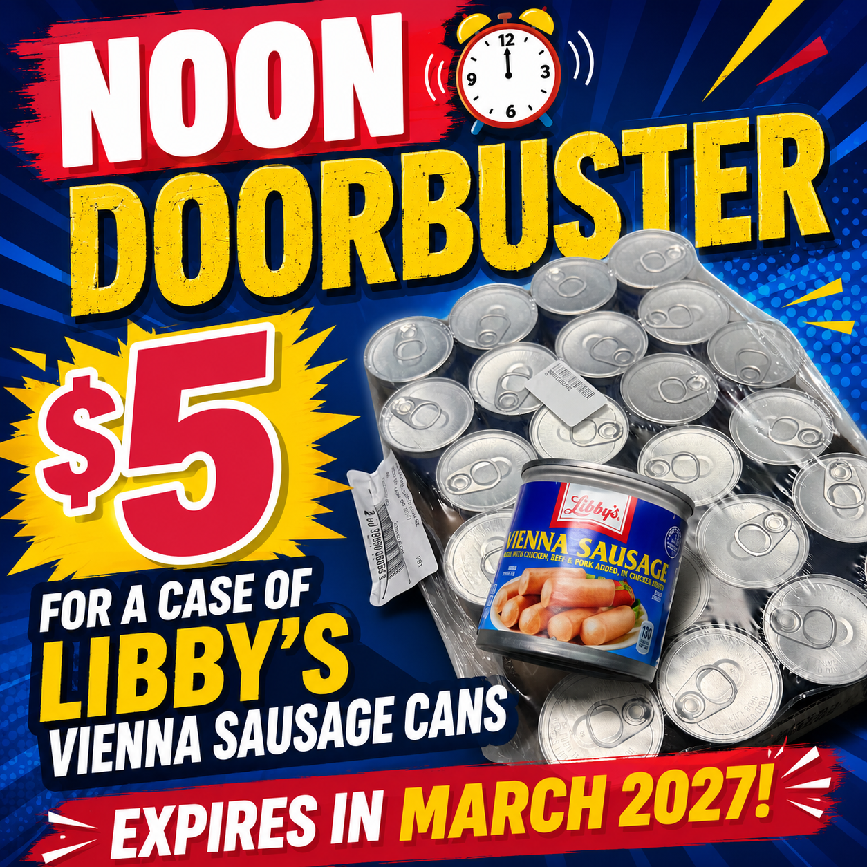 Noon DoorBuster - 24-Pack Libby's Vienna Sausages (Expire 2027)