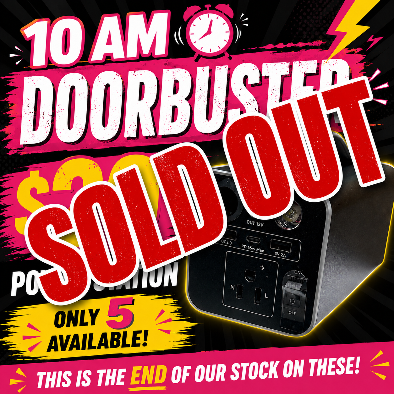 10 AM DoorBuster - Portable Power Station