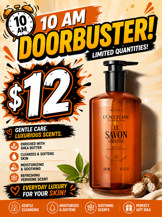 10 AM Door Buster - L'OCCITANE Shea Butter Extra-Gentle Hand & Body Liquid Soap