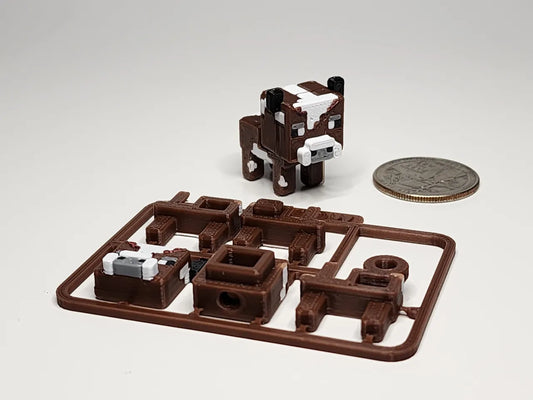 Minecraft Inspired Mini Building Kit Card - Cow