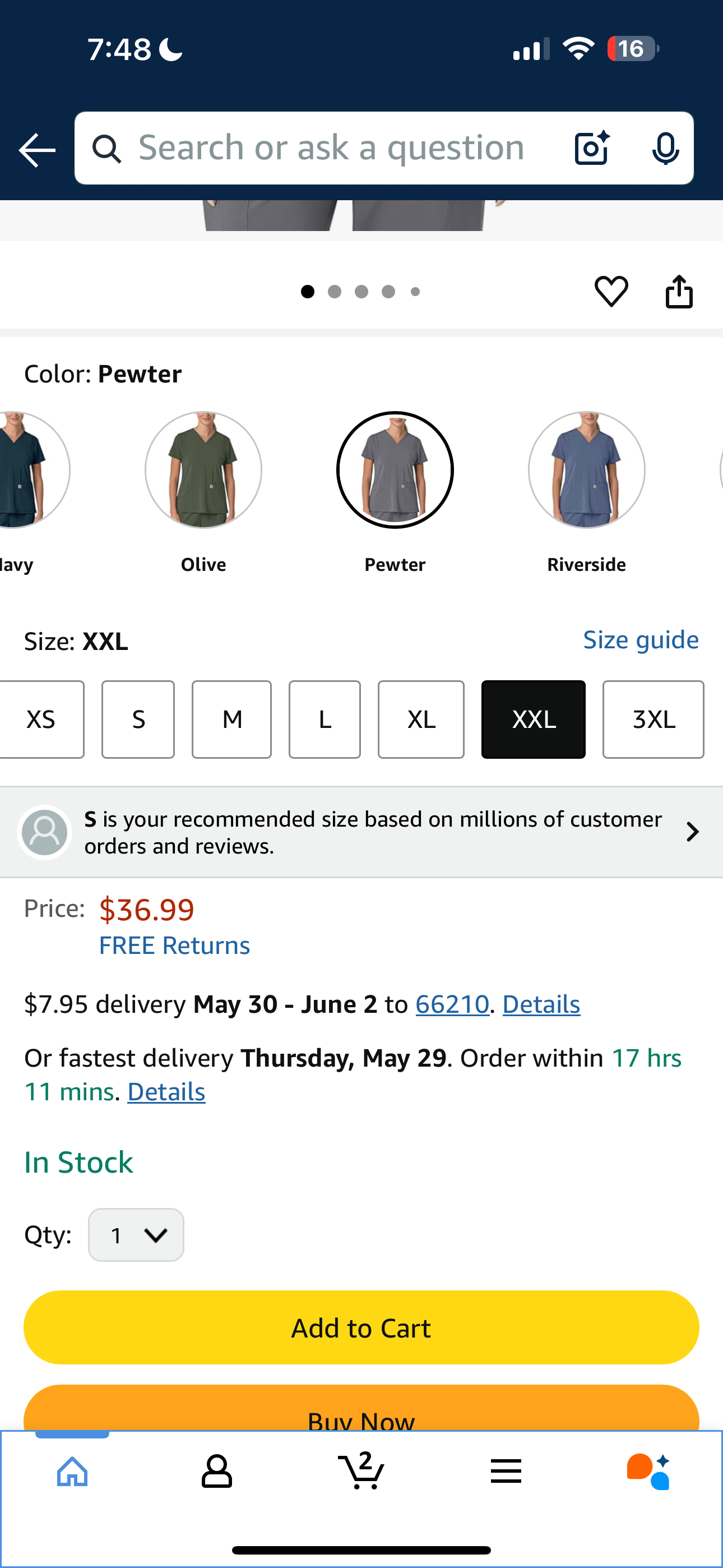 Women’s Carhartt Scrub Top (2XL)