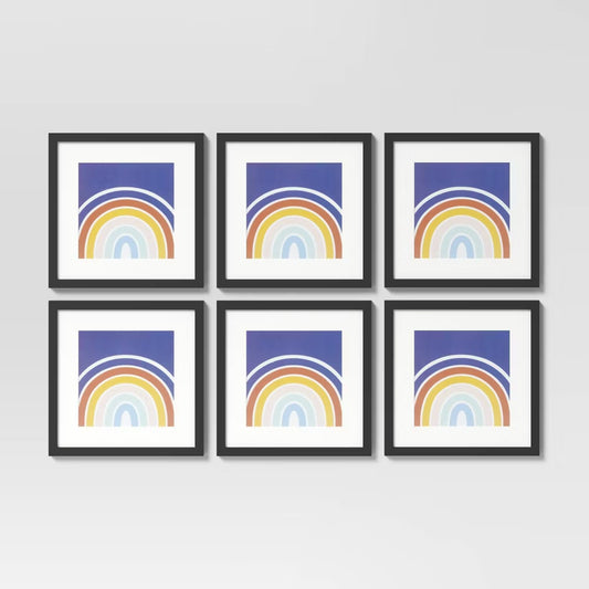 Room Essentials Set of 6 Matted Picture Photo Frame 11x11" in matted to 8x8" Wall Decor