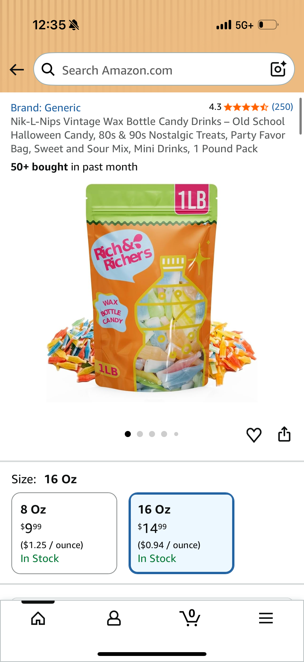Nik-L-Nips Vintage Wax Bottle Candy Drinks – Old School Halloween Candy, 80s & 90s Nostalgic Treats, Party Favor Bag, Sweet and Sour Mix, Mini Drinks, 1 Pound Pack