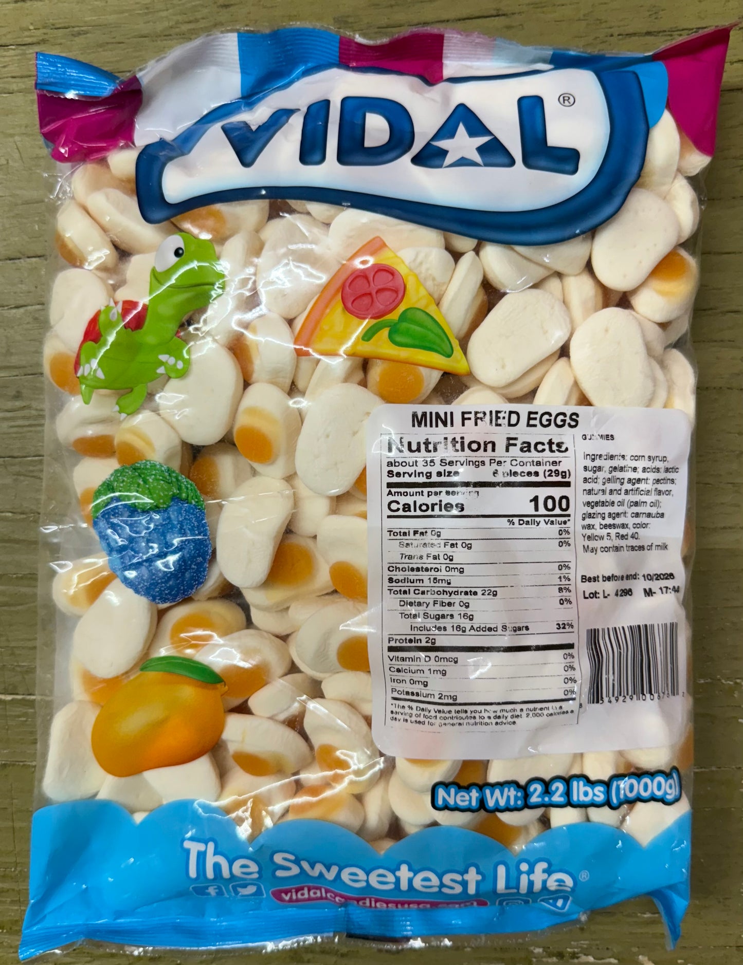 Vidal Candy Bulk Bagged Candy From Rdale Fresh MINI FRIED EGGS, 2.2 lbs. BEST BY 10/2026