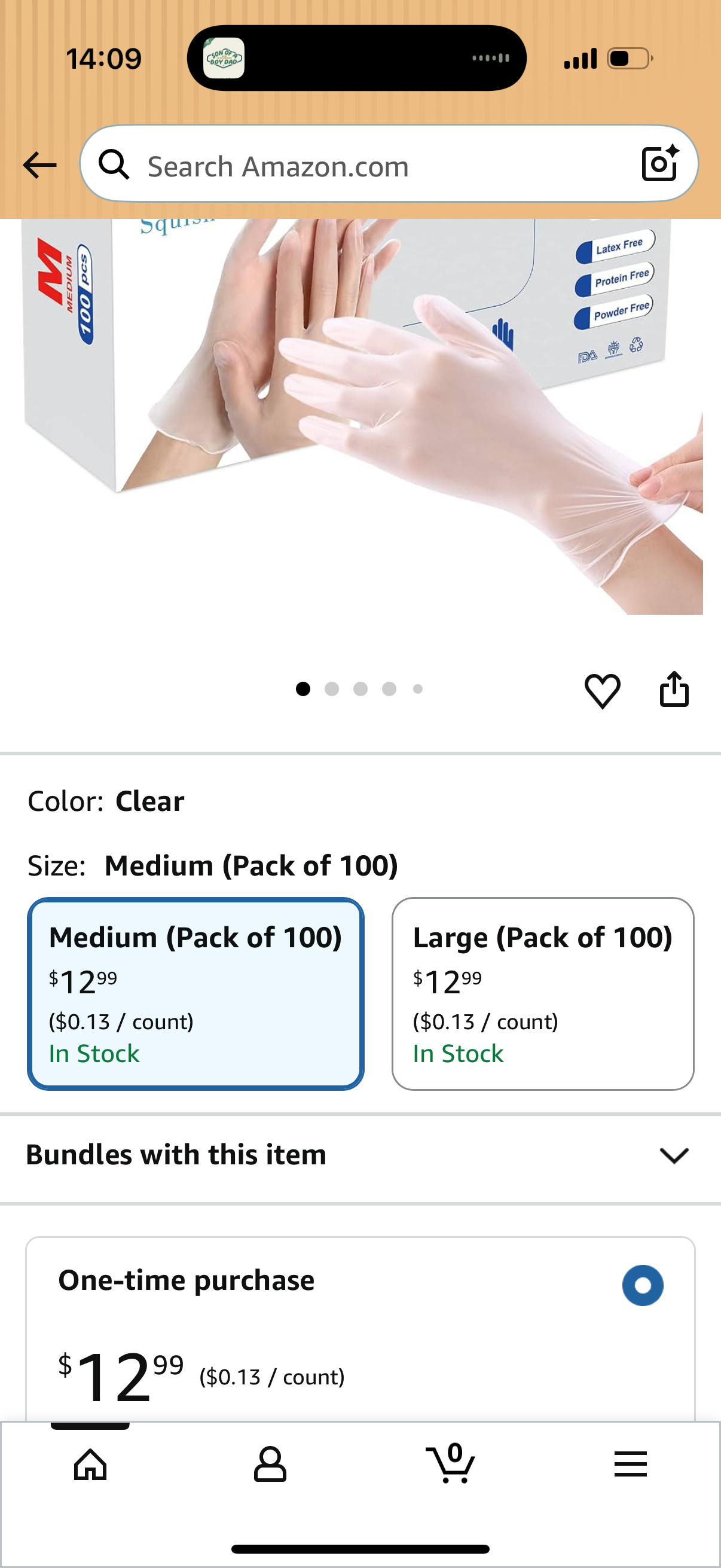 Disposable Gloves, 100 Count 4 mil Clear Vinyl Gloves Latex Free Powder-Free Health Glove Cleaning Rubber Glove for Kitchen Cooking Cleaning Food Handling, Medium