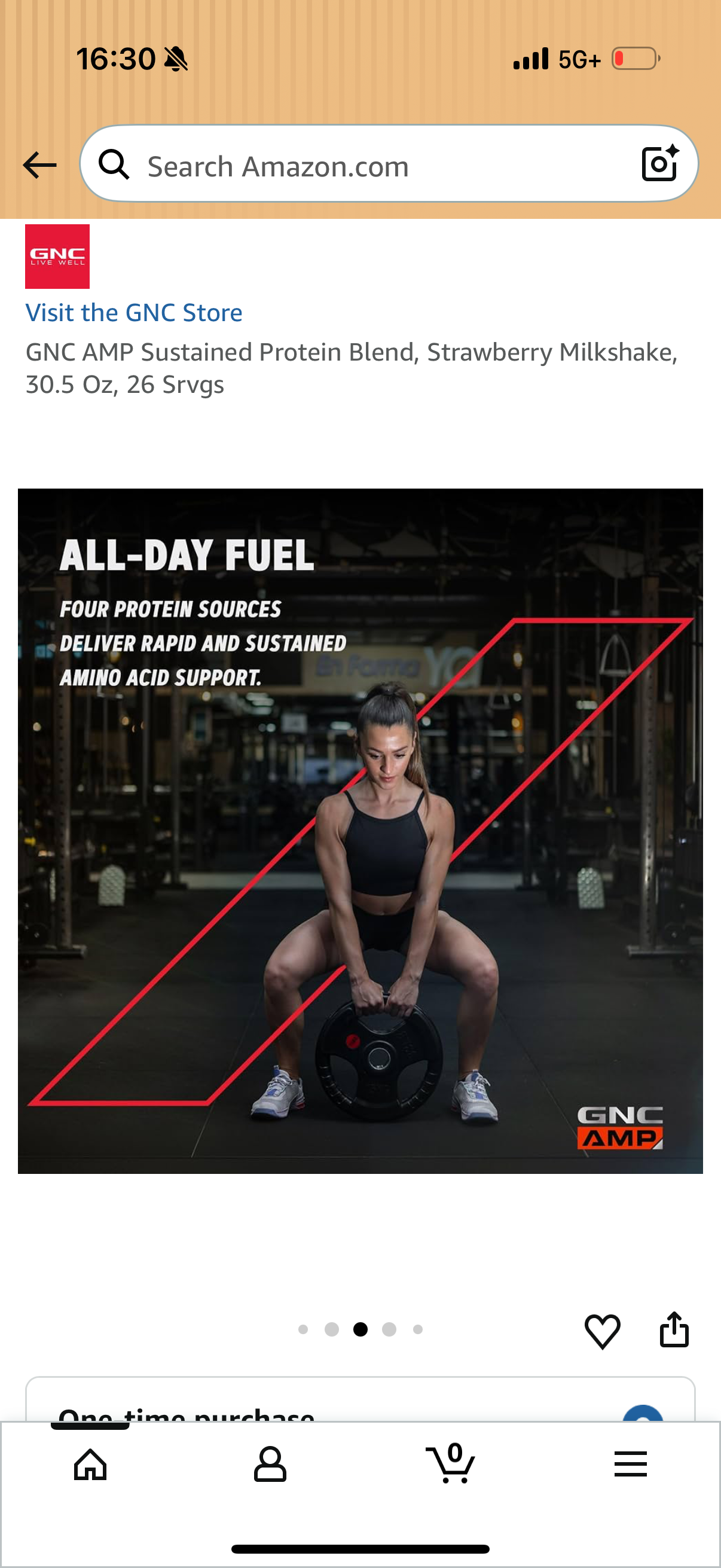 GNC AMP Sustained Protein Blend, Strawberry Milkshake BB: 7/31/2027