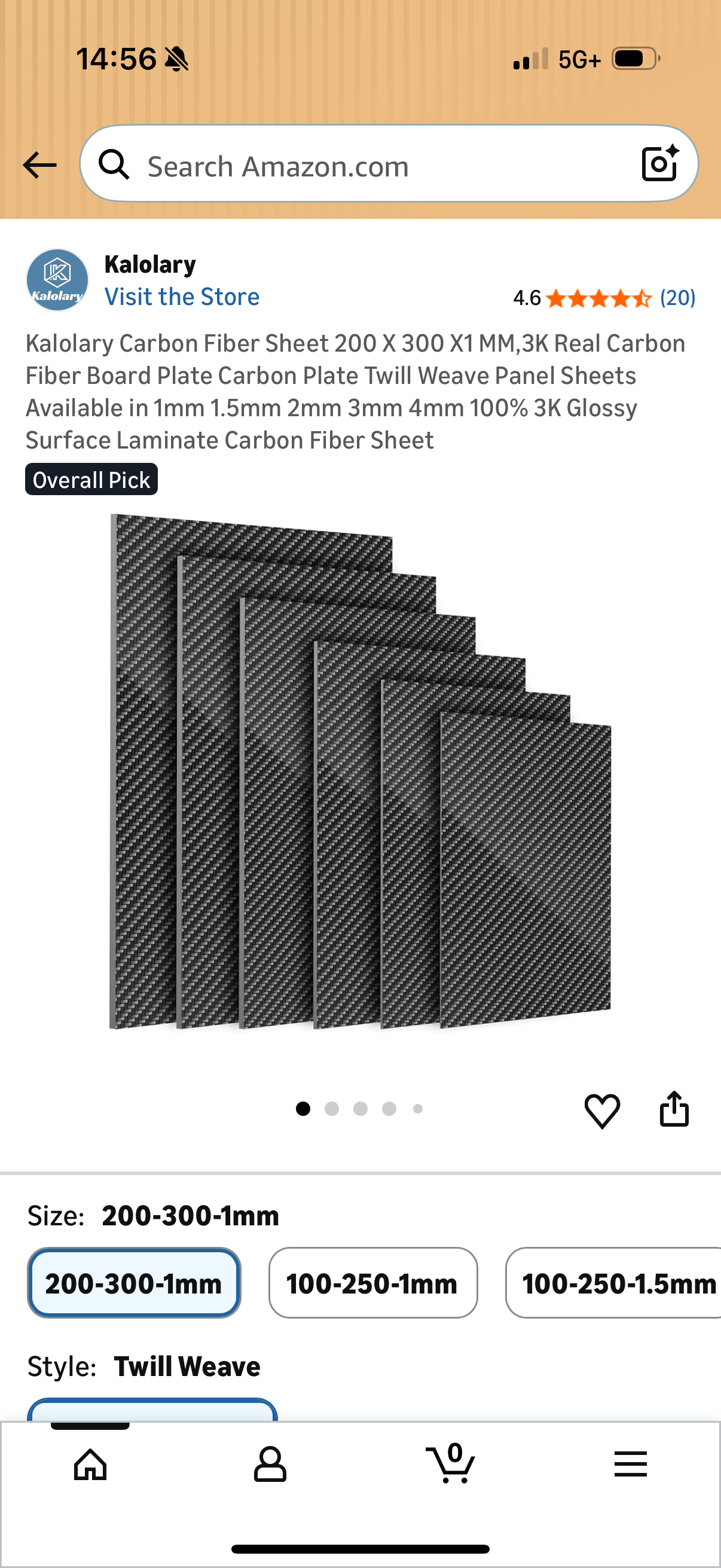 Carbon Fiber Sheet 200 X 300 X1 MM,3K Real Carbon Fiber Board Plate Carbon Plate Twill Weave Panel Sheet 1mm 100% 3K Glossy Surface Laminate Carbon Fiber Sheet