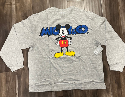 Long Sleeve Mickey Disney T-Shirt (Size 2XL)