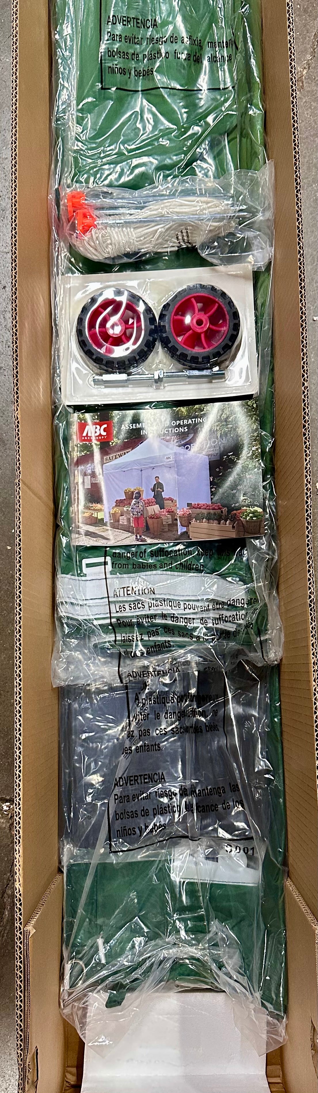 ABCCANOPY Easy Pop Up Canopy Tent with Sidewalls 10x10 Commercial - Series, Green (CP10)